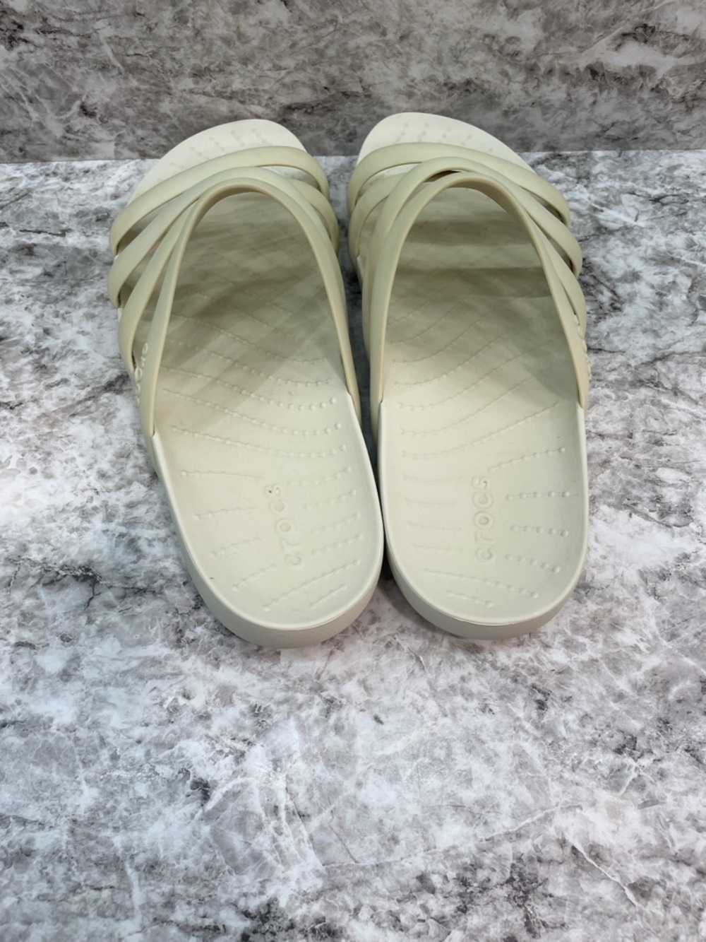 Crocs Kadee Sandals - Size 7- 2 pairs- blue floral- cream - Picture 11 of 13